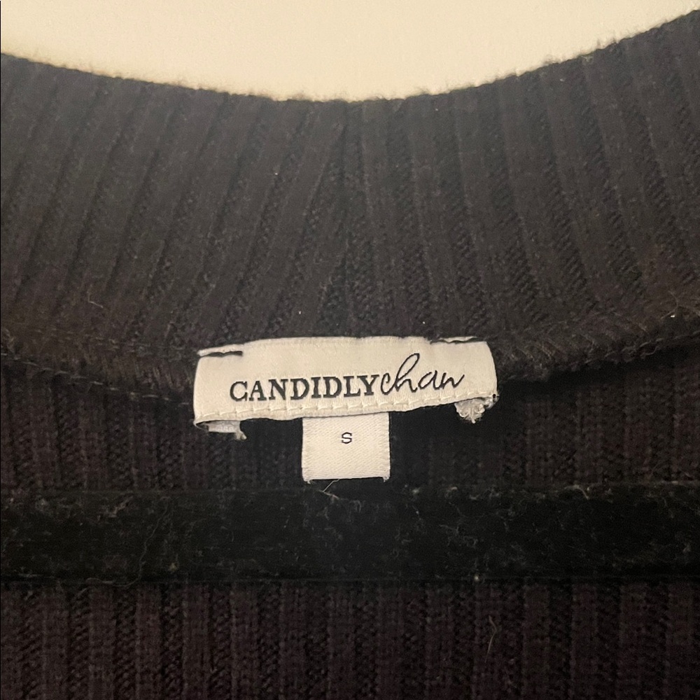 Long Black Ribbed Cardigan - Picture 2 of 4